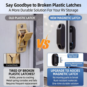 Aocies screws and hardware laid out depicting included rust-resistant mounting fasteners
