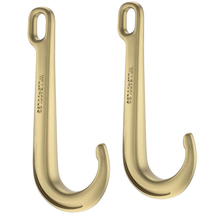 AODESTINY front view of 15-inch J-hooks showing durable forged design and clear labeling