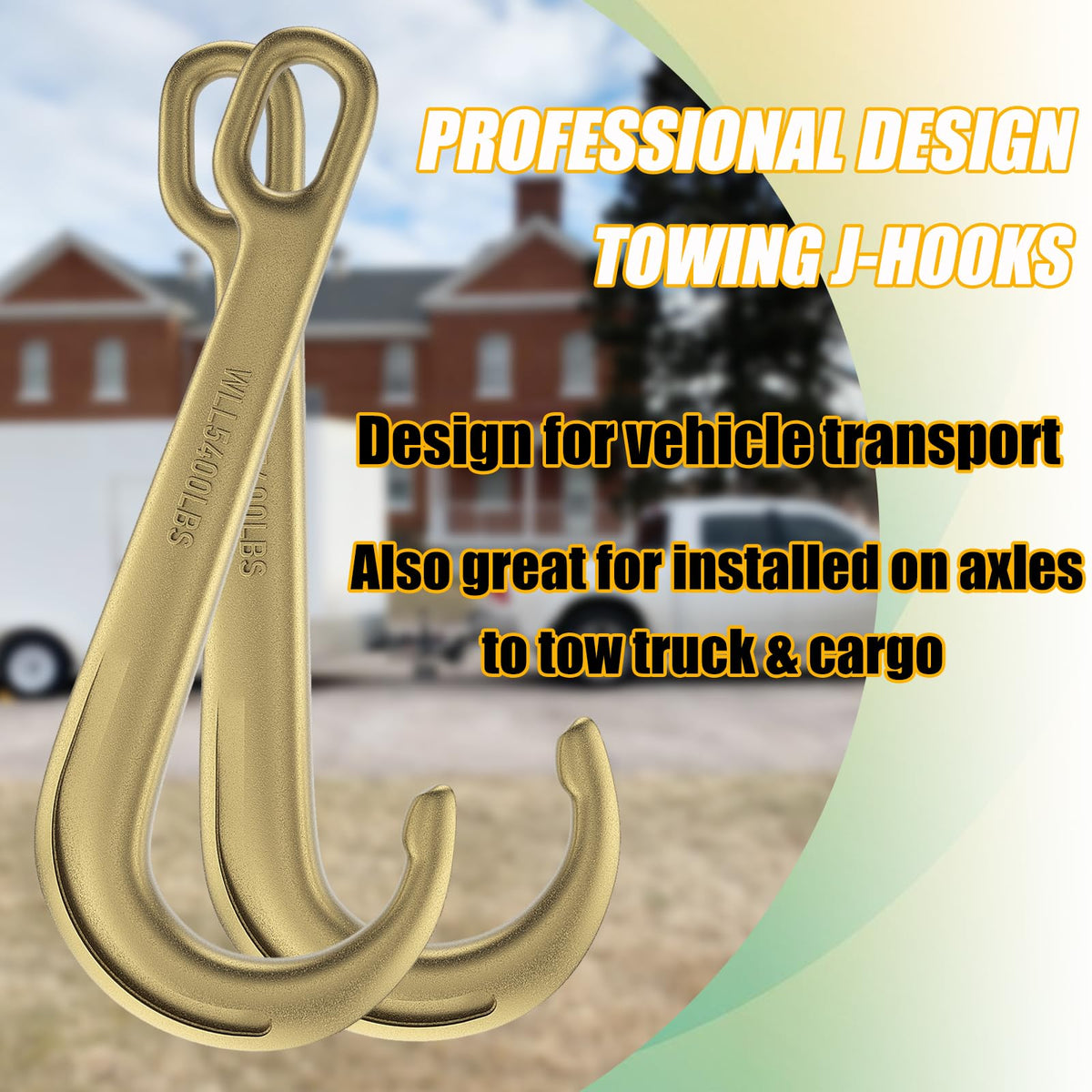 AODESTINY J-hook connected to transport chain demonstrating stable load restraint
