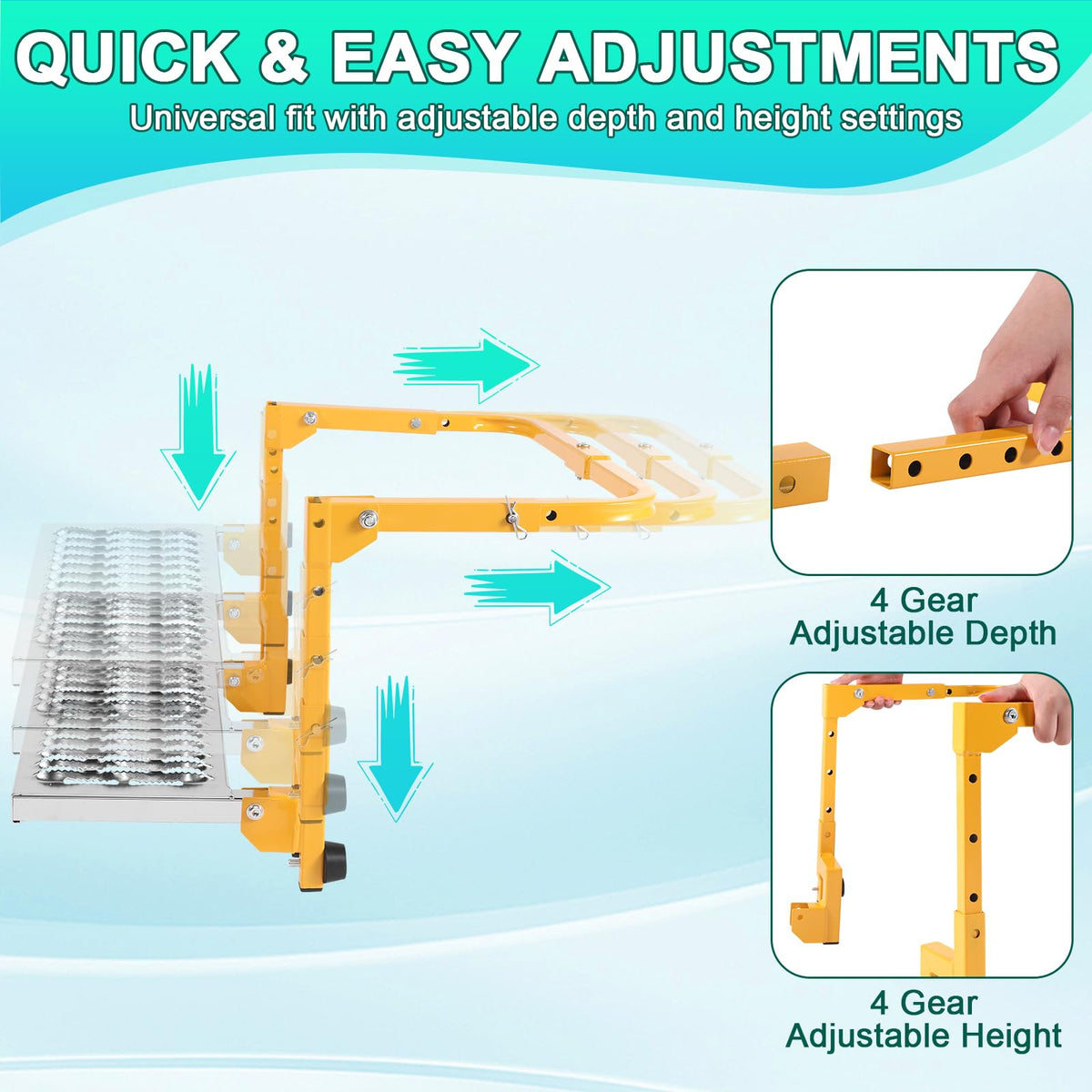 Aoiaute step clamped on truck tire providing safe roof access benefit
