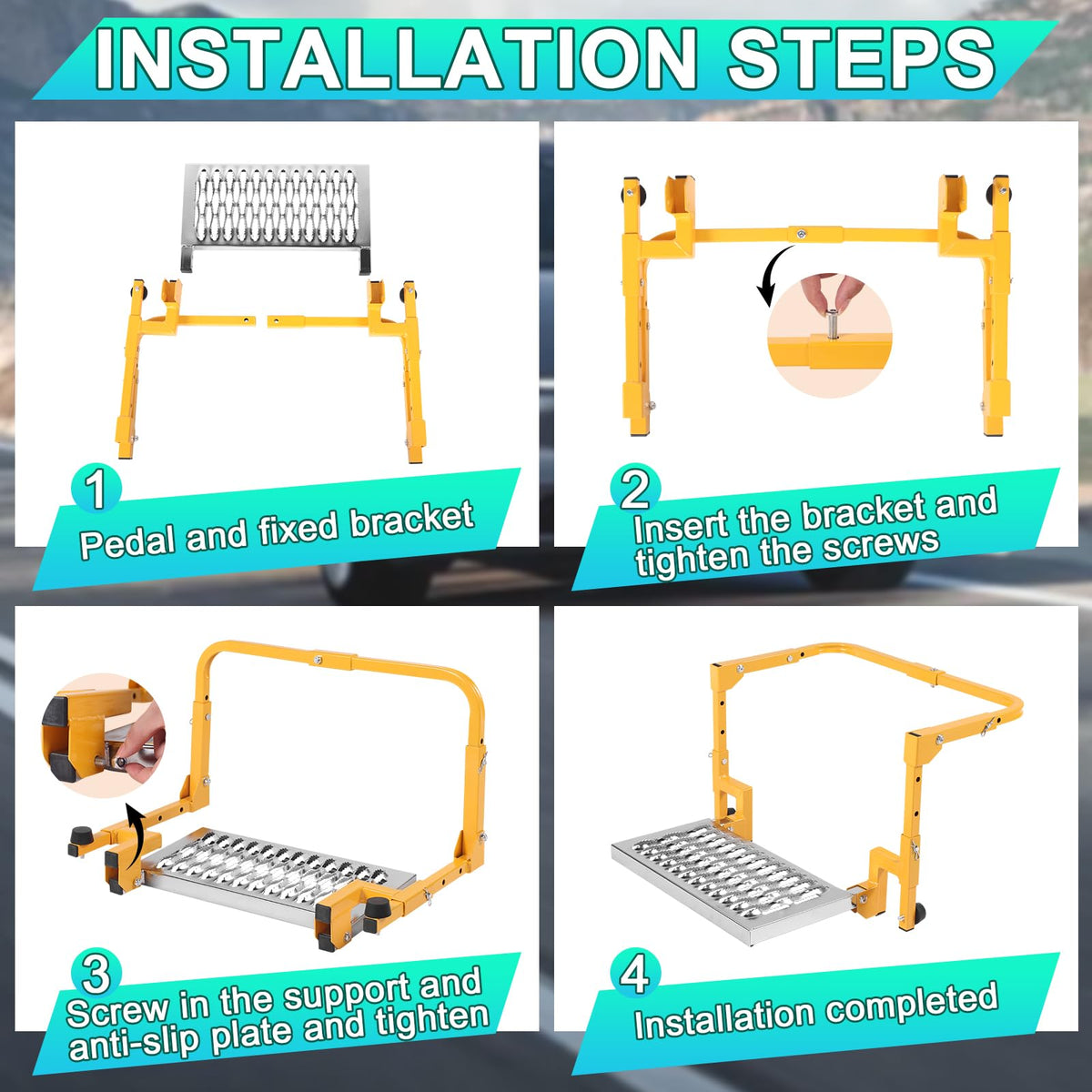 Aoiaute in use accessing roof rack demonstrating stable, tool-free access