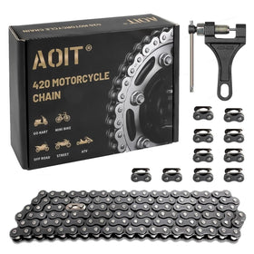 AOIT 420 chain full-length front view showing robust alloy construction and durability