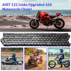 AOIT chain on a mini bike in trail setting showing reliable off-road durability