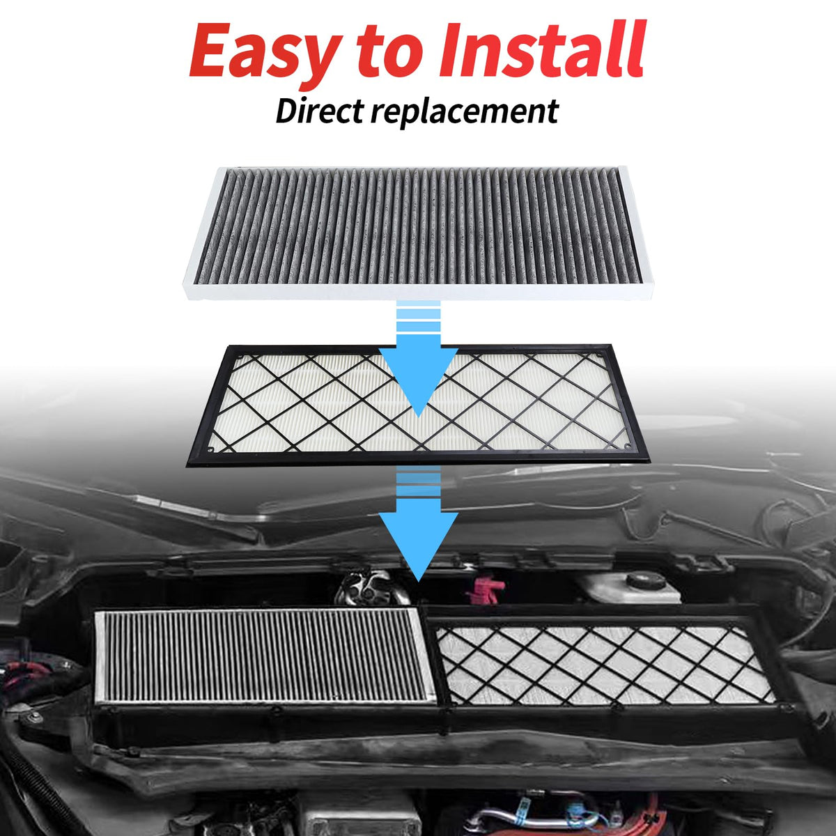 Aojezoor filter edge seal close detail illustrating tight fit and leak reduction benefit