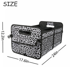 AOKJOY folded compact trunk organizer demonstrating space-saving convenience