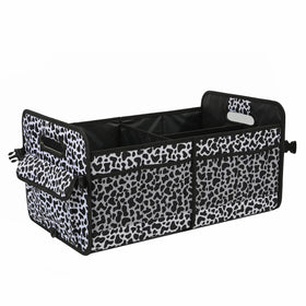 AOKJOY front view of trunk organizer showing tidy compartments and easy access