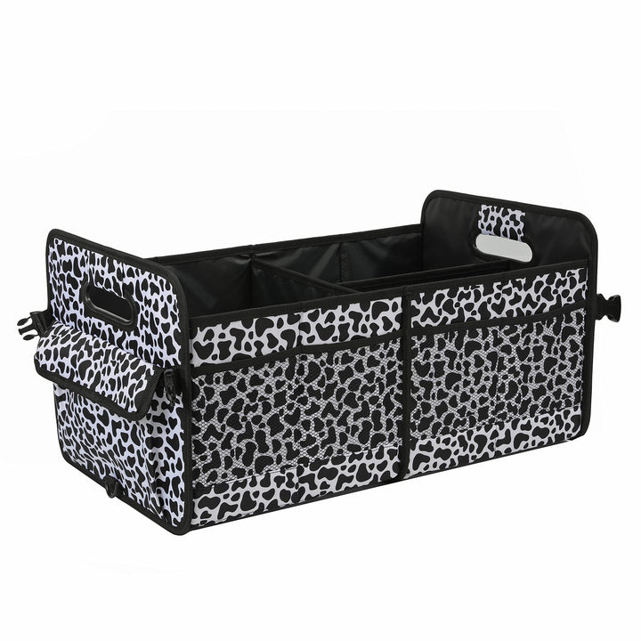 AOKJOY front view of trunk organizer showing tidy compartments and easy access