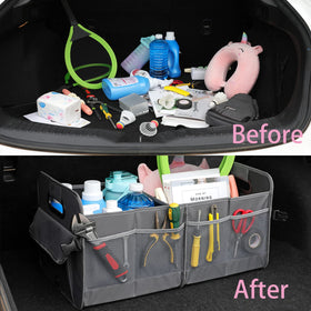 AOKJOY folded organizer buckled closed for compact storage and easy portability