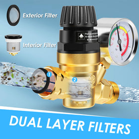 AOLINK inlet screen and 3/4-inch thread view filtering debris for safer hookups