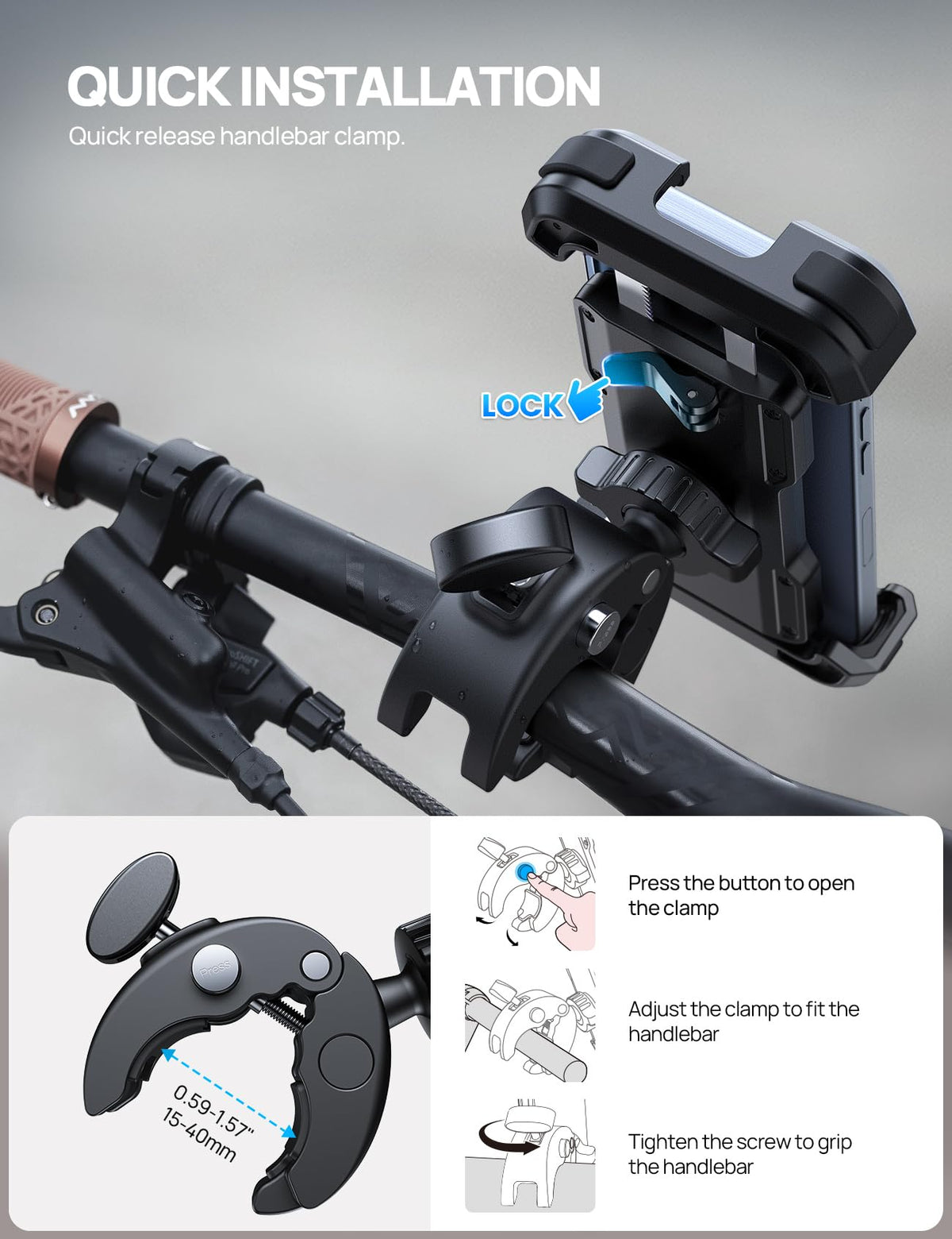 Aomiker 360 degree rotatable joint adjusted for perfect viewing angle