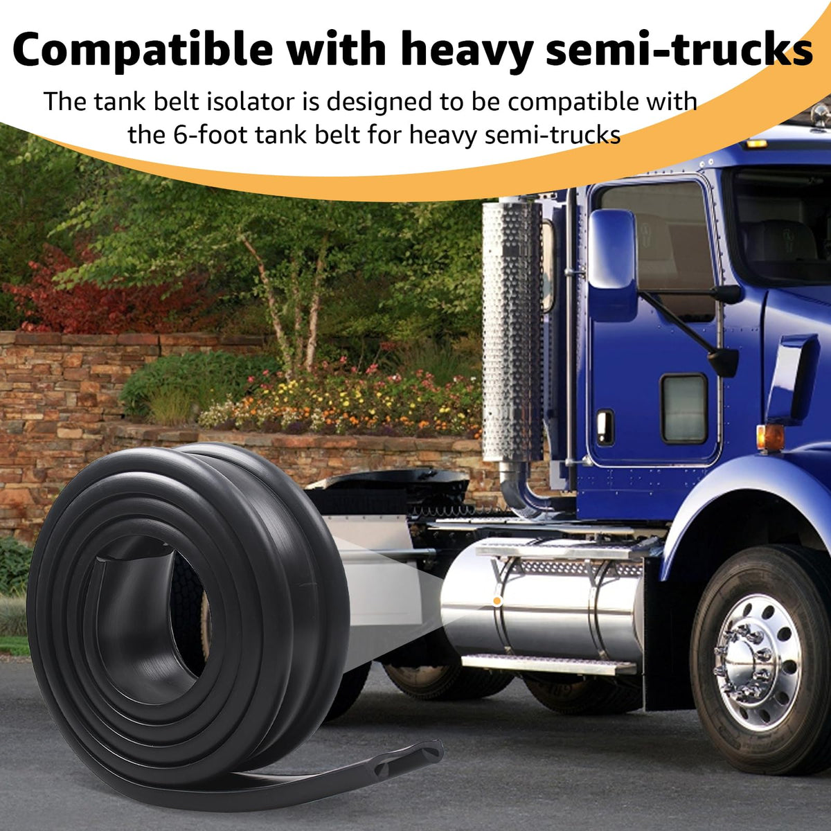 Aomitop on semi-truck in yard showing professional tank protection benefit