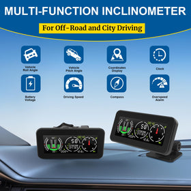 AOMOSUR close-up of roll and pitch indicators delivering precise tilt information