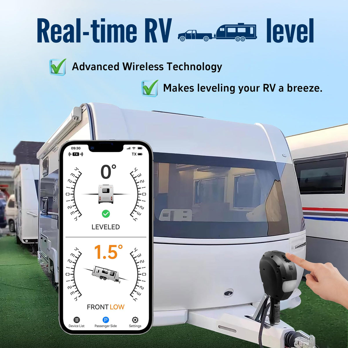 AOMOSUR magnetic base attached to RV metal for fast installation
