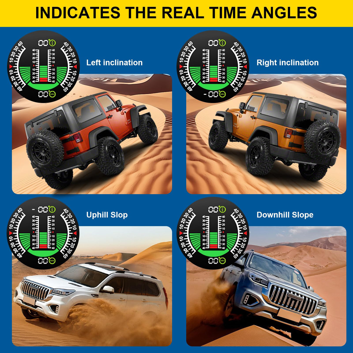 AOMOSUR mounted on a vehicle dash demonstrating stable in-car placement and visibility