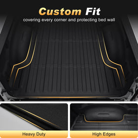 AOMSAZTO bed mat installed in Ram 1500 showing precise fit and coverage