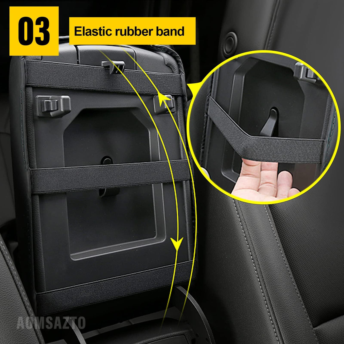 AOMSAZTO cover in use with arm resting comfortably, protecting console surface