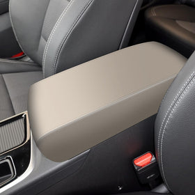 AOMSAZTO front view of beige console cover showing neat fit and protection