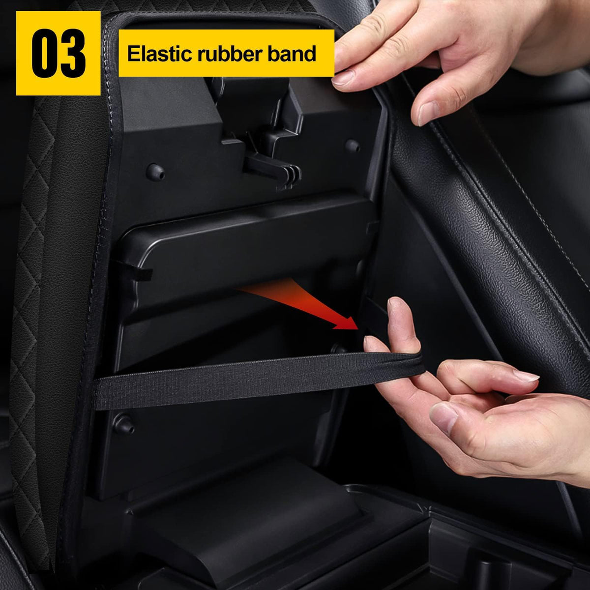 AOMSAZTO underside elastic strap detail showing secure attachment benefit