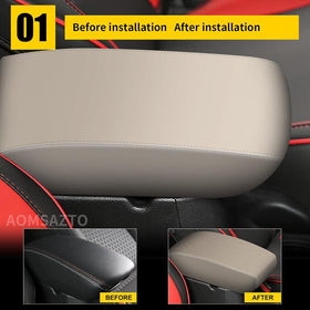 AOMSAZTO close-up of faux-leather texture showing breathable, wipeable finish