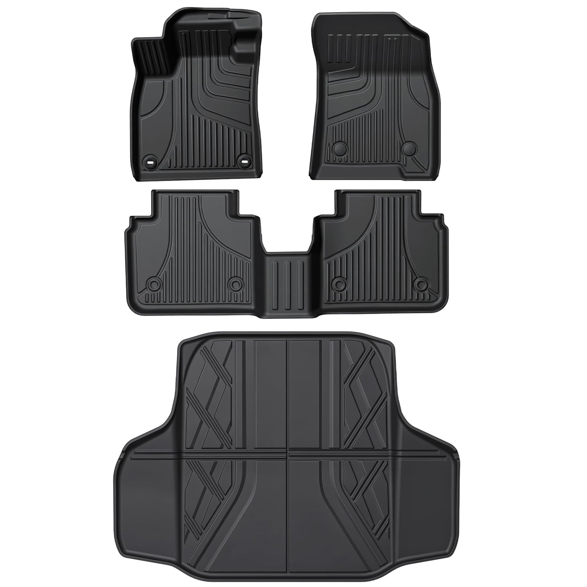 AOMSAZTO front floor mats installed showing precise fit and protection