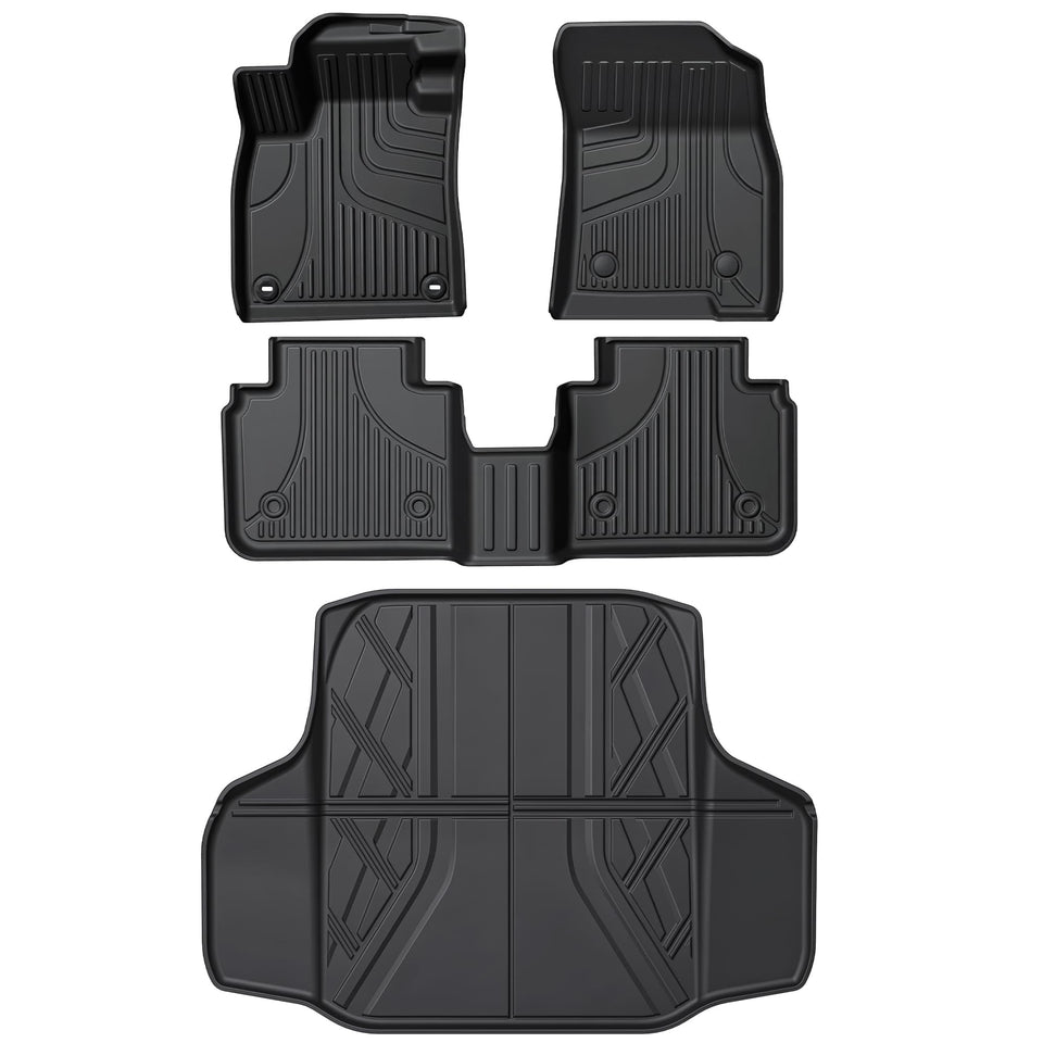 AOMSAZTO front floor mats installed showing precise fit and protection