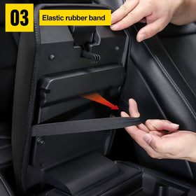 AOMSAZTO view under armrest showing elastic bands for quick installation