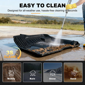 AOMSAZTO mats installed in Bronco Sport outdoors for easy cleanup