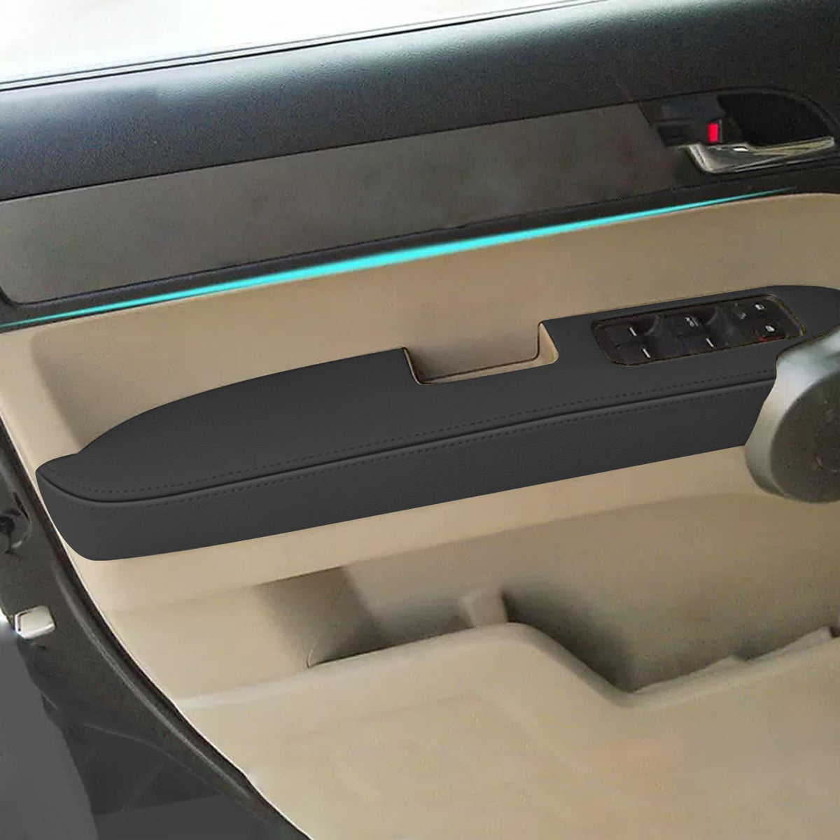 AOMSAZTO lifestyle shot inside CR-V showing refreshed armrests and cohesive cabin