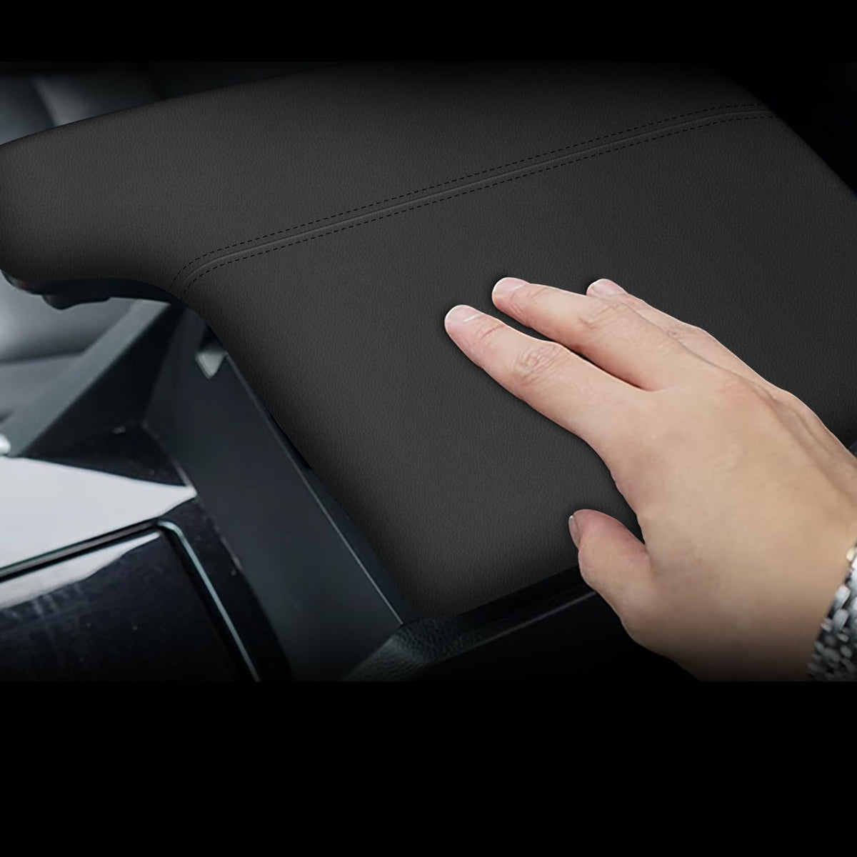 AOMSAZTO lifestyle shot in car interior showing upgraded appearance benefit