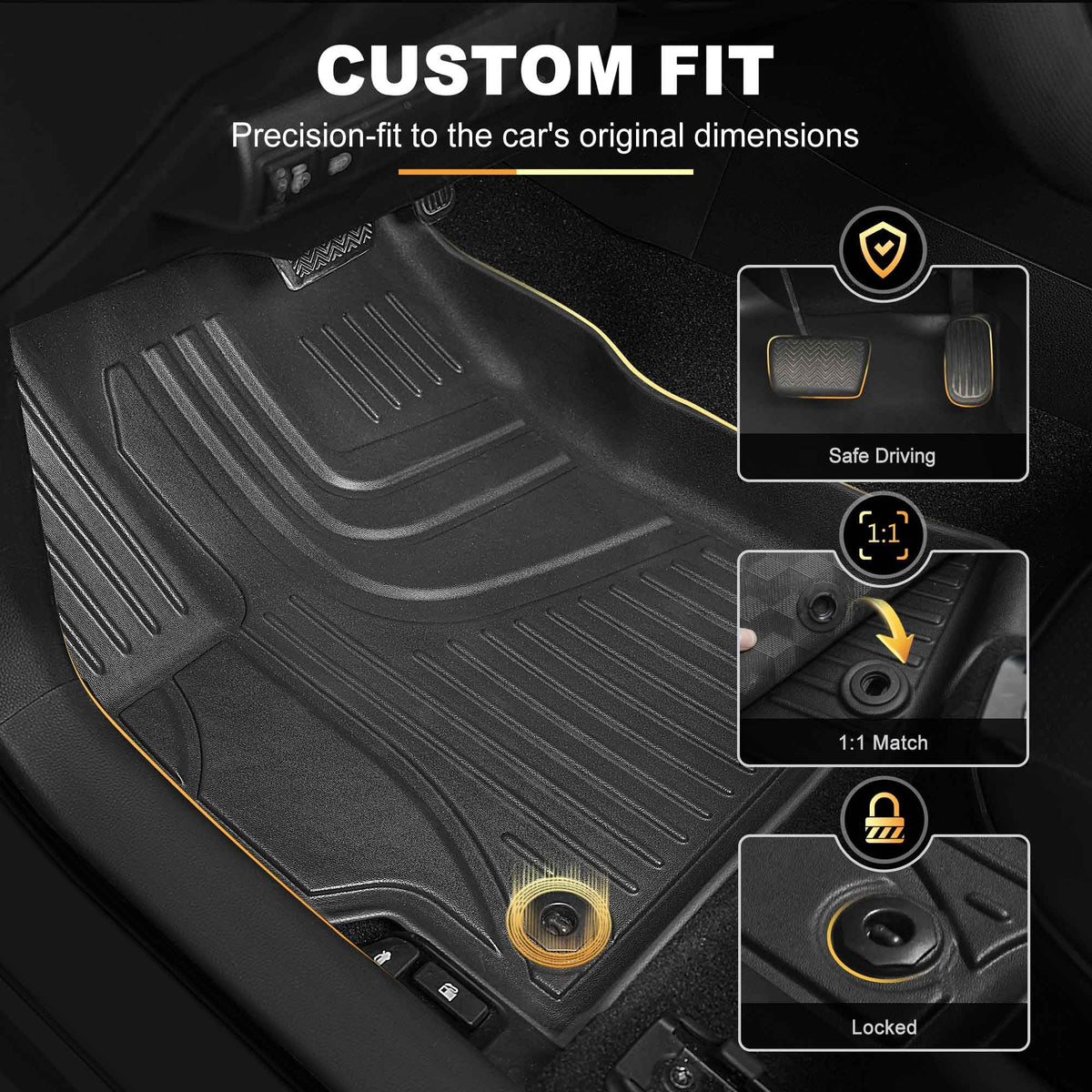 AOMSAZTO TPE material close-up highlighting durable odorless construction