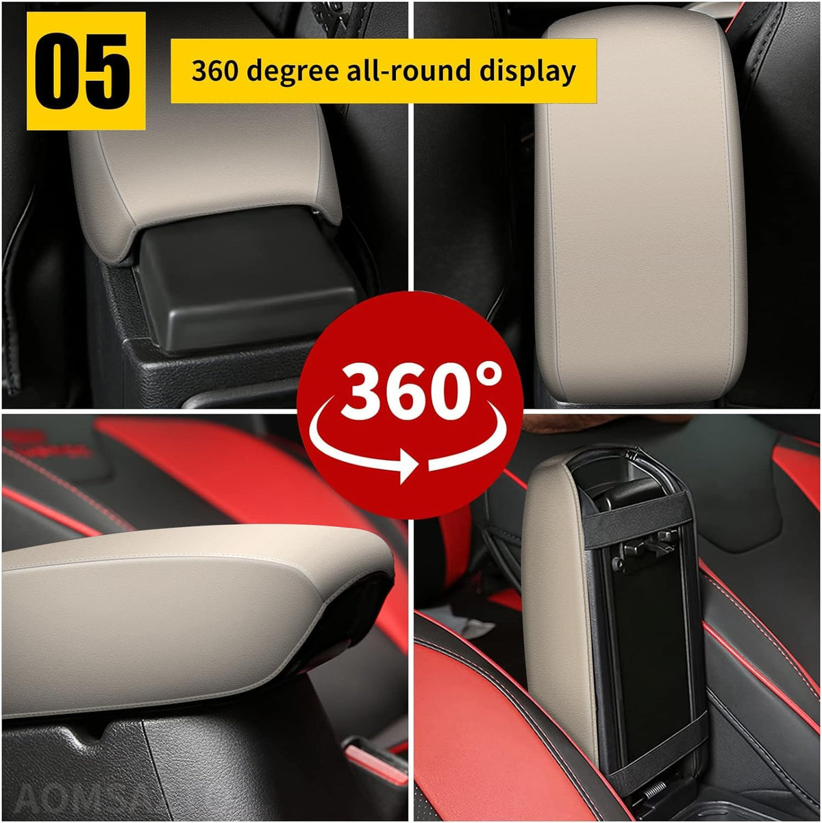 AOMSAZTO hand beside cover for scale illustrating compact profile and comfortable height