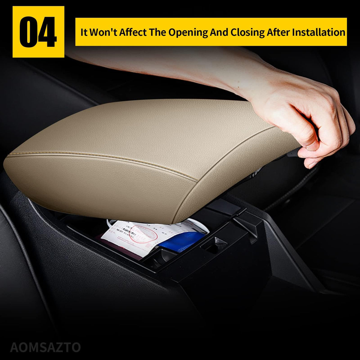 AOMSAZTO cover next to ruler showing dimensions, helps confirm proper fit
