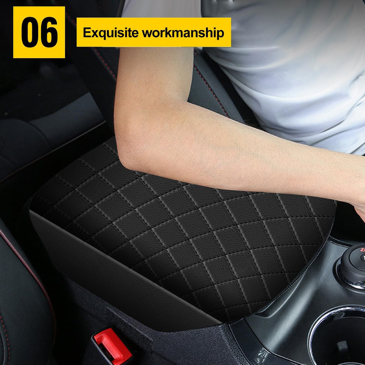 AOMSAZTO stitched edge detail showing reinforced seams for long-lasting benefit