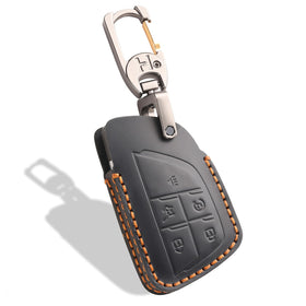 Aoocar front view showing black leather cover and precise fit benefit protection