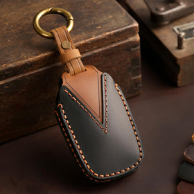 Aoocar key fob cover attached to keyring demonstrating convenient daily use