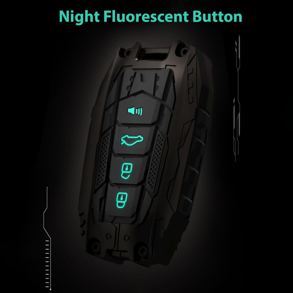Aoocar key case on car dashboard showing stylish protection and display