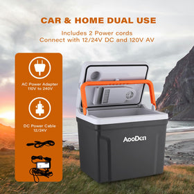 AooDen plugged into a vehicle 12V port demonstrating travel-ready power convenience