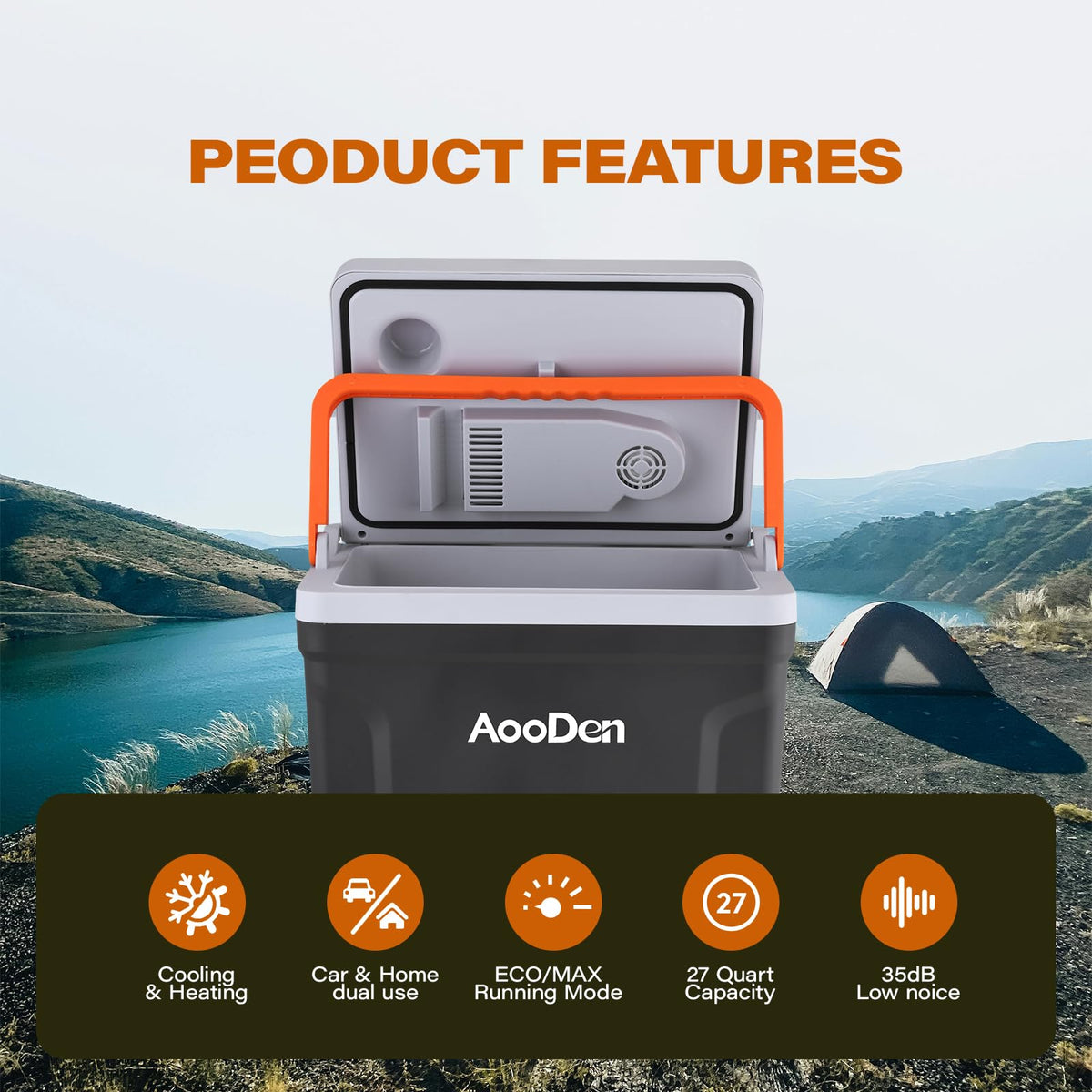 AooDen open top with removable lid displayed for quick loading and cleaning convenience