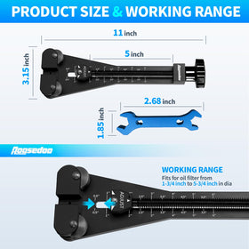 AOOSEDOO cutter beside ruler for size comparison to show fit range and portability