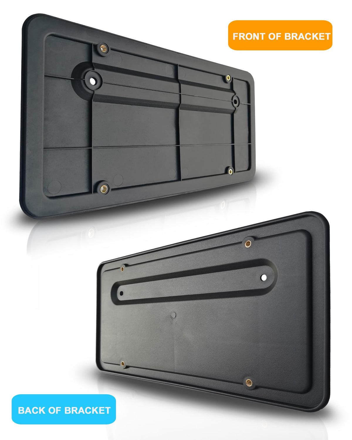 AOOTF supplied hardware layout showing screws and black caps for neat appearance