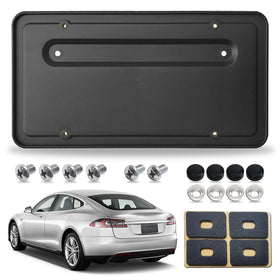 AOOTF rear license plate holder front view showing exact fit and clean finish