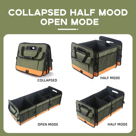 AOPHY organizer half-folded on passenger seat for easy interior use