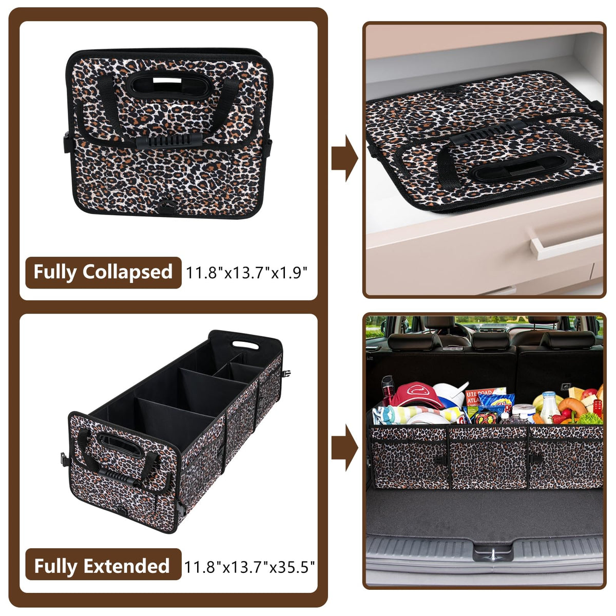 AOPHY side view with rubber handle showing comfortable lift and reinforced edges benefit