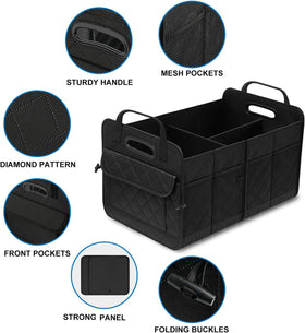 AOPHY handle and mesh pocket detail for easy carry and quick access