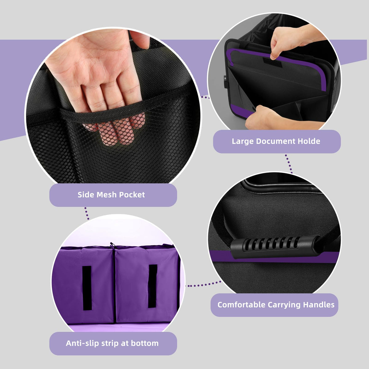 AOPHY top view displaying three adjustable compartments for flexible cargo