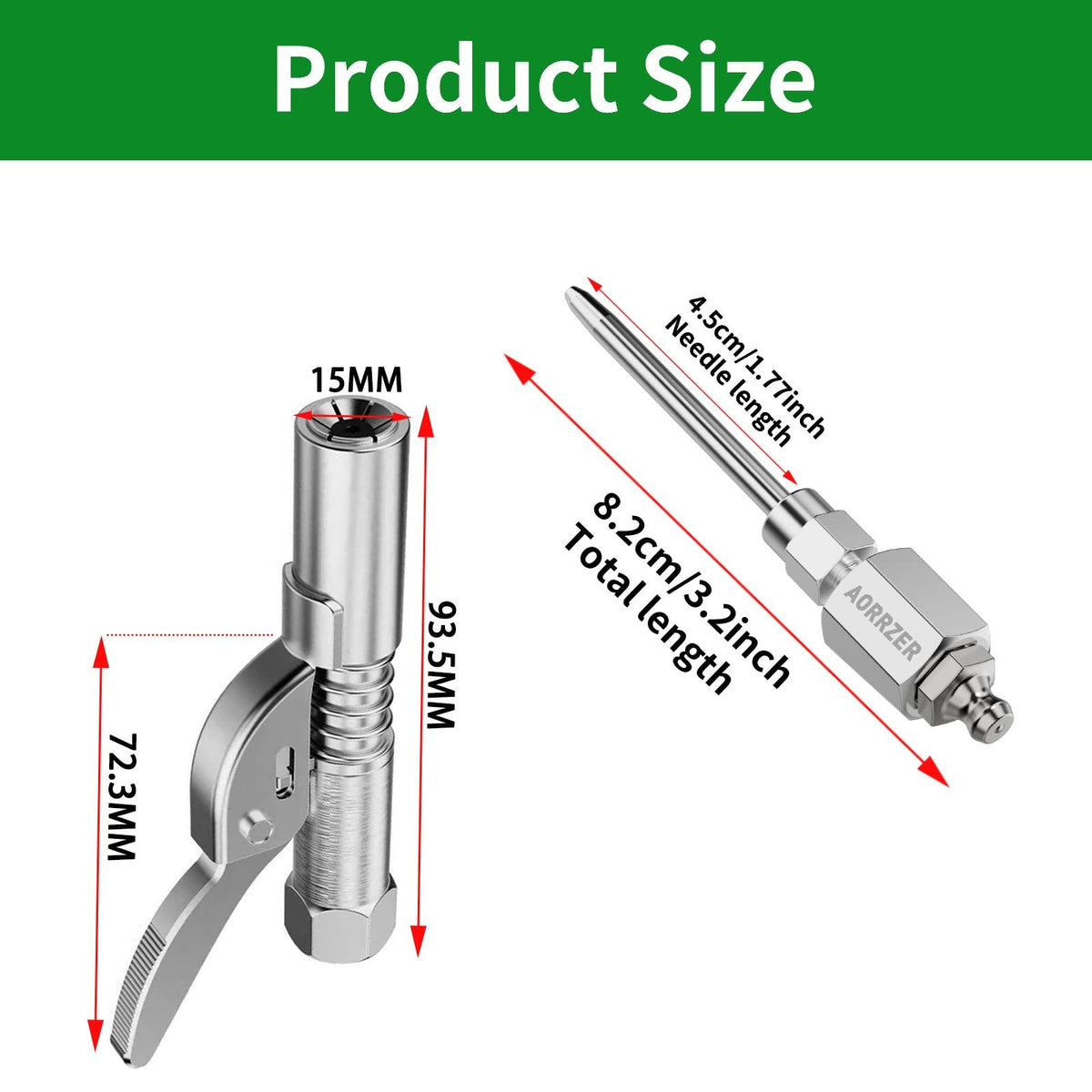 AORRZER closeup of narrow needle tip, precise delivery benefit