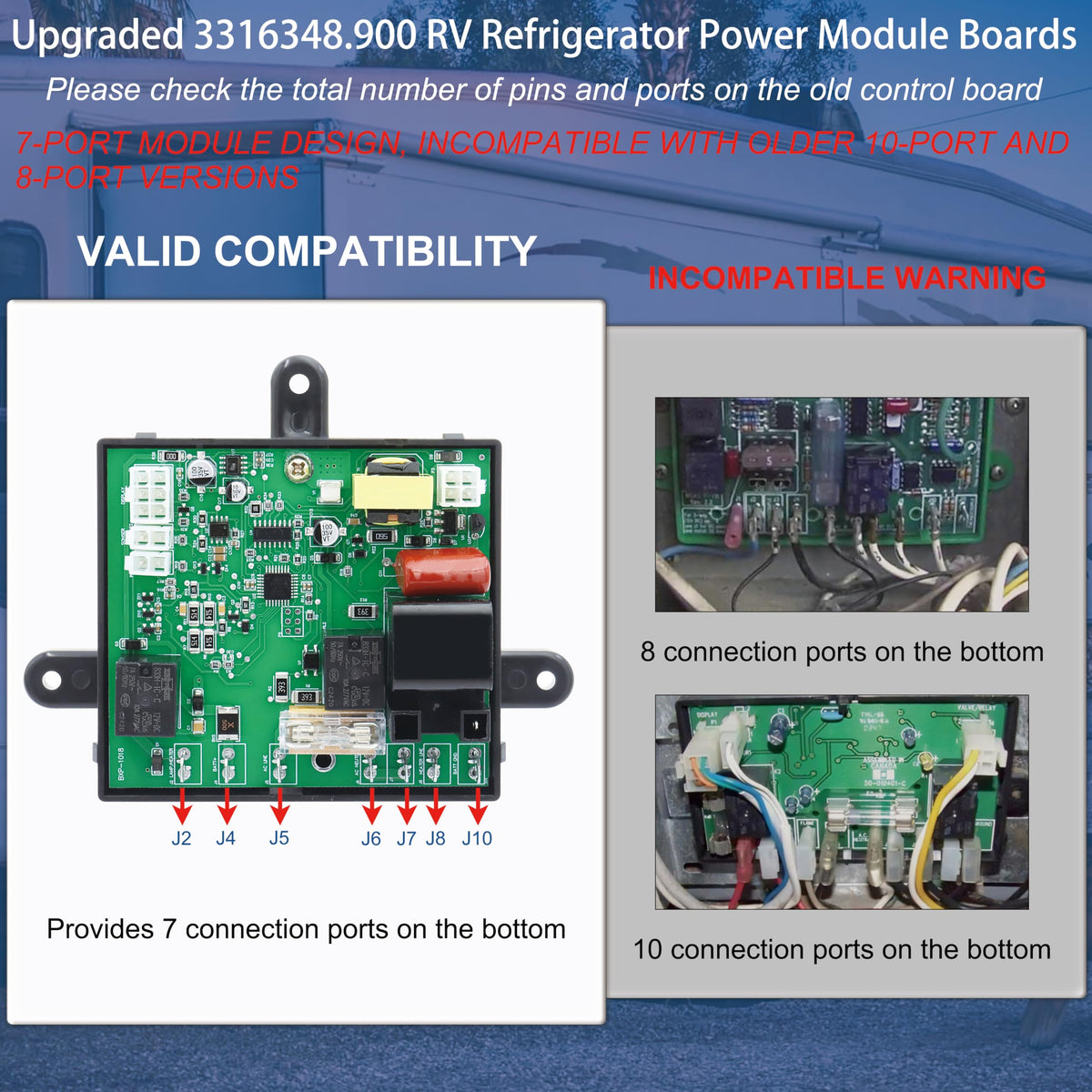 Aoryimt installed in an RV fridge showing restored ignition and power functionality