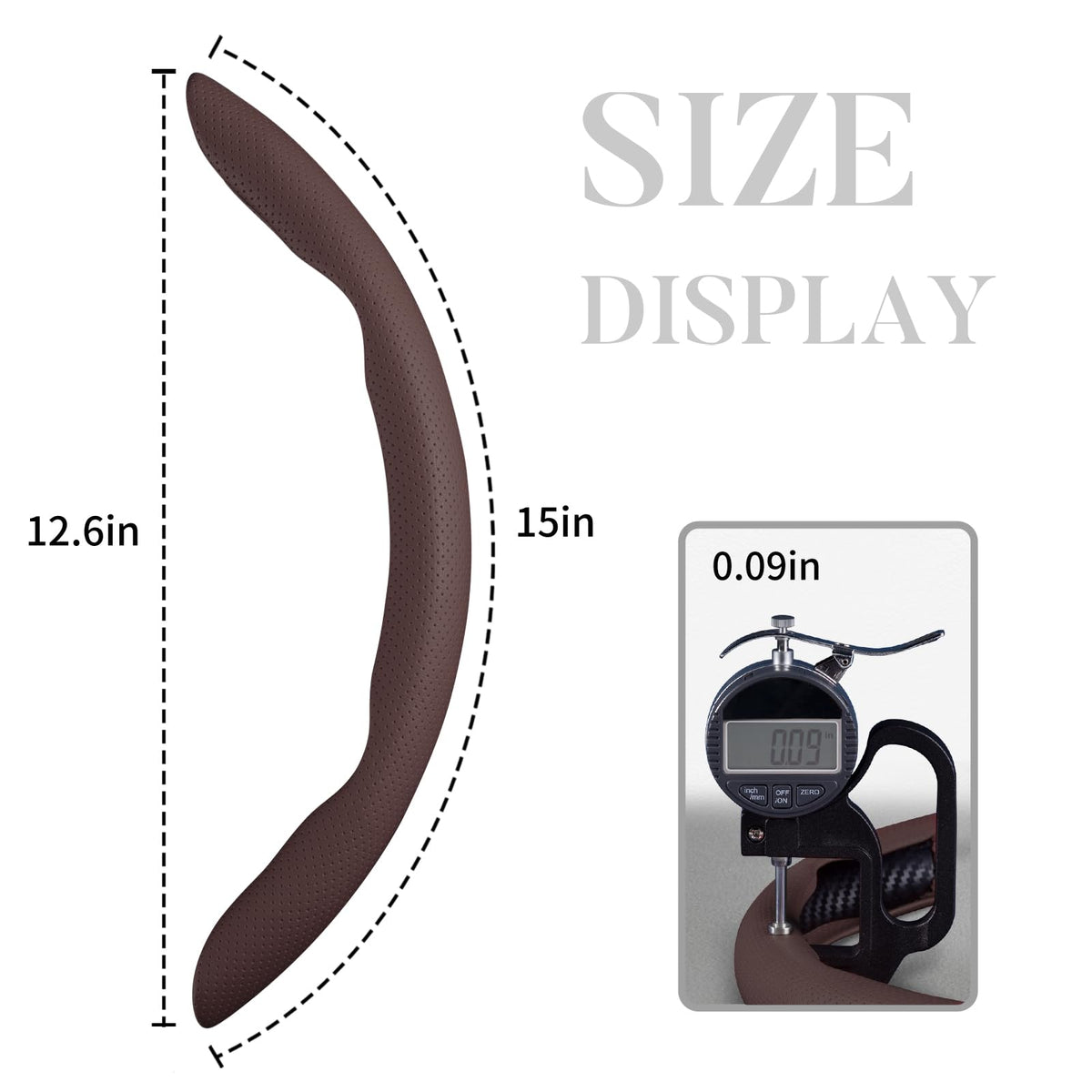 Aotoyou installed in car interior showcasing brown leather matching dashboard