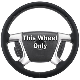 Aotoyou front view showing cover on Chevy Silverado steering wheel, neat upgrade benefit