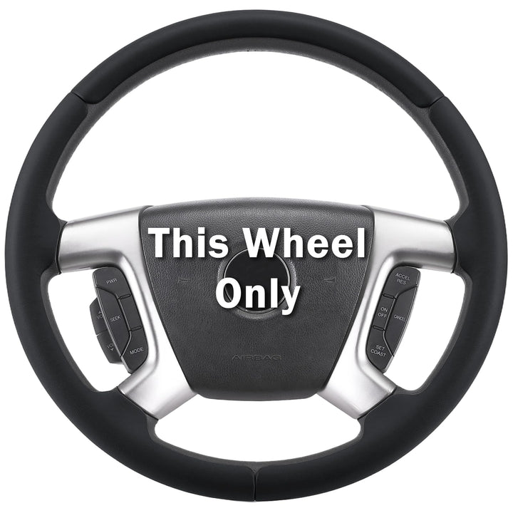 Aotoyou front view showing cover on Chevy Silverado steering wheel, neat upgrade benefit
